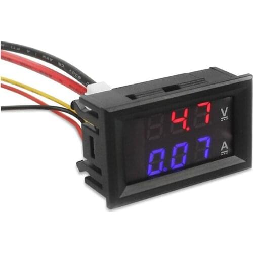 2Pcs 0.28Inch Voltmeter Ammeter Module With LED Display DC 0-100V 10A For Multimeter, Digital Voltage Current Tester