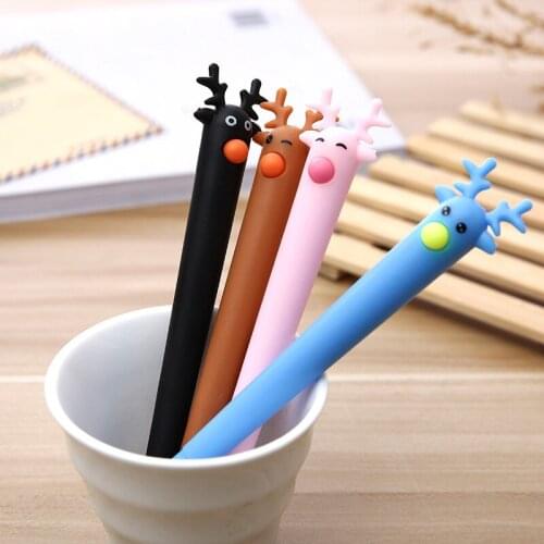 36PCS South Korea New Style Students School Learning Stationery Creative Coral Pigskin Gel Pen Office Black Signing Pen