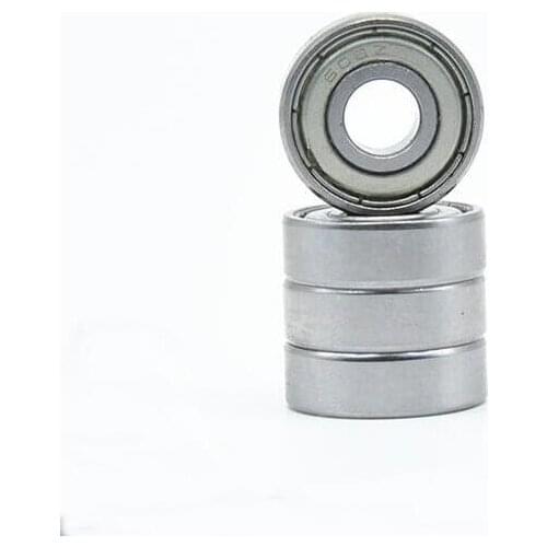 50pcs/lot R8ZZ R8 ZZ 2Z Metal shielded ball bearing 1/2" x 1-1/8" x 5/16" inch Deep Groove Ball bearing 12.7x28.575x7.938 mm