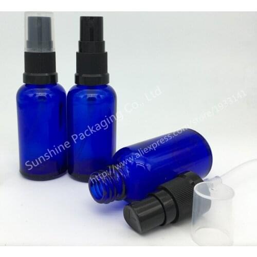 500pcs 30ml Blue Refillable Sprayer Bottles Esstenial Oil Liquid Empty Atomizer Makeup Spray Bottle Perfume Blue Glass Vial