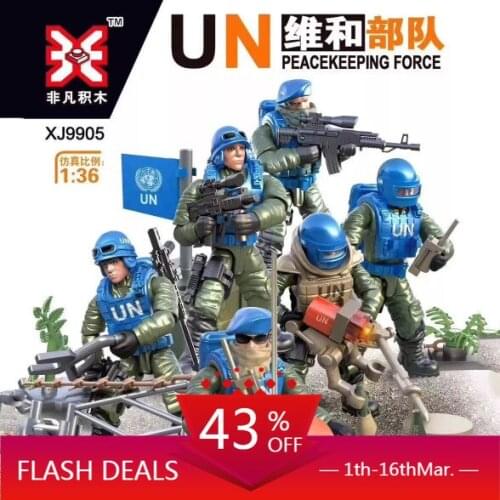6pcs/lot Kennie NEW Movable Lightning Special Police Team third-party army Soldier Army Model Building Blocks Figures Boys Gifts