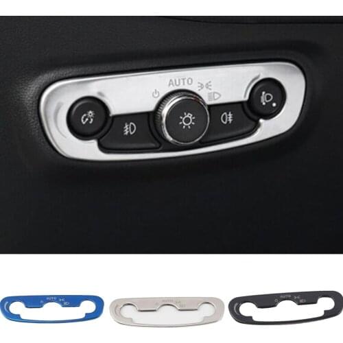 Car Stick Styling Inner Cover Front Head Light Switch Button Trim Frame Lamp 1pcs For Chevrolet Equinox Third GE 2017 2018 2019