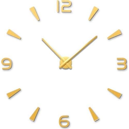 Large Wall Clock, 3D DIY Wall Clocks Quiet Mechanism Frameless Home Decoration for Living Room Bedroom Office