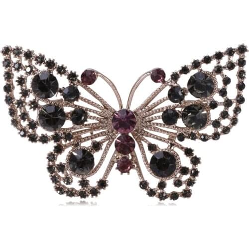 Cross-border sales hollow out the butterfly brooch fashion clothing accessories pin factory direct sale spot atmosphere