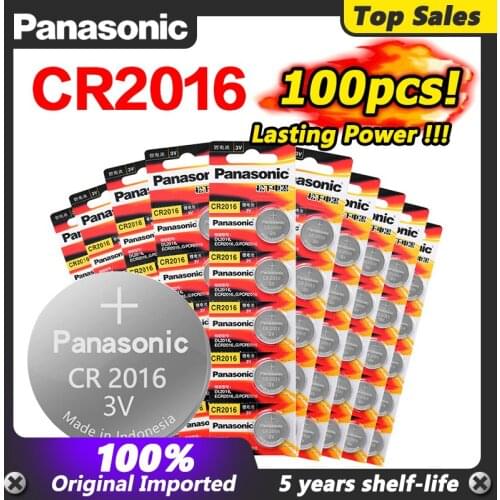 CR2016 BR2016 DL2016 LM2016 KCR2016 ECR2016 Panasonic 100pcs button 3v battery control toy car lithium battery for watches