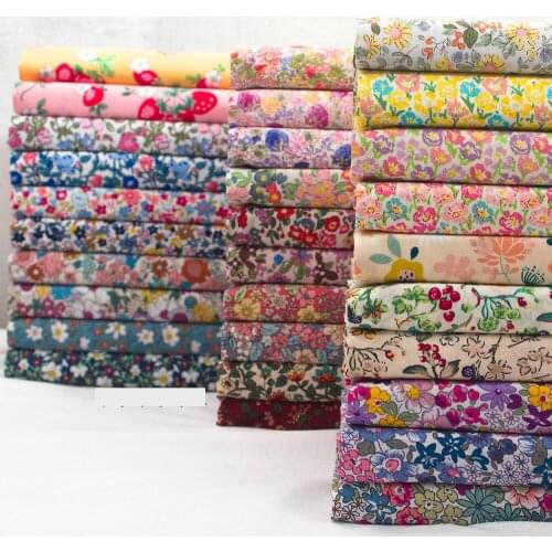 Flower Printed Kids Cotton fabric baby quilting cotton twill fabric by meter DIY sewing craft cotton material 50*140cm