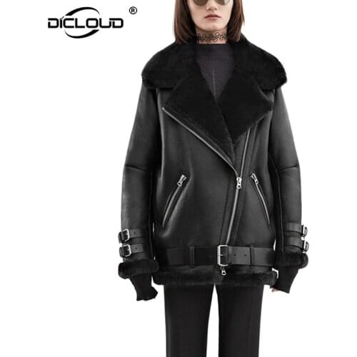 DICLOUD Women's Sheepskin Coats