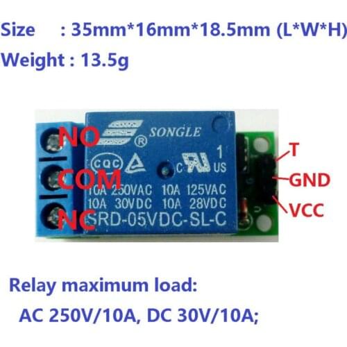 IO25A01 5V Flip-Flop Latch Relay Module Bistable Self-locking Switch Low pulse trigger Board for Arduino Smart home LED Mot