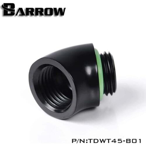 Barrow PC water cooling Reversing Fitting 45 Degree Female to male G1/4 Adapter water cooler heatsink TDWT45-V2