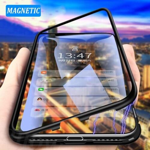 360 Full Protection Magnetic Case for Samsung Galaxy Note 30 20 Ultra Plus S20 FE Adsorption double glass Cases A71 A51 A11 A31