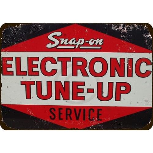 MAIYUAN Wall Decor Sign Snap-On Electronic Tune-Up Service Rustic Vintage Aluminum Metal Sign 8x12 Inches (BBM4088)