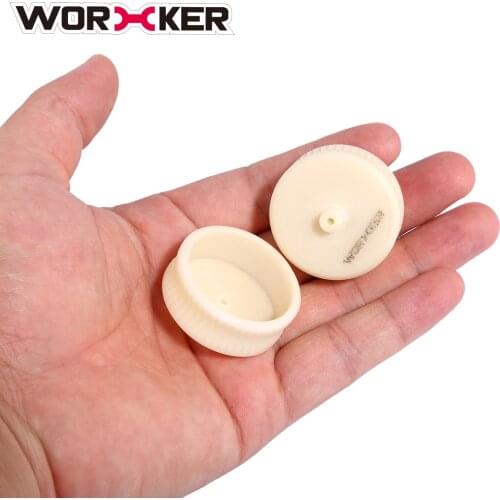 2Pcs Worker ABS Modified Flywheel(matching for flat flywheel cage) for Nerf STF/CS-18(Power type) Toy Gun Accessories- White