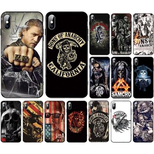 Fashion Sons of Anarchy Soft TPU Back Covers Phone Case For iPhone 5 5S SE 6 7 8 2020 plus X XR XS Max 11 PRO Max Pattern Shells