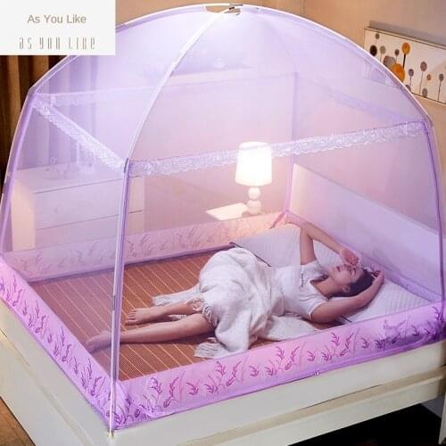 Mongolian Bag Mosquito Net 1.8M Bed 1.5 Double Home Ultra-Fine-Meshed Thickening Three Doors