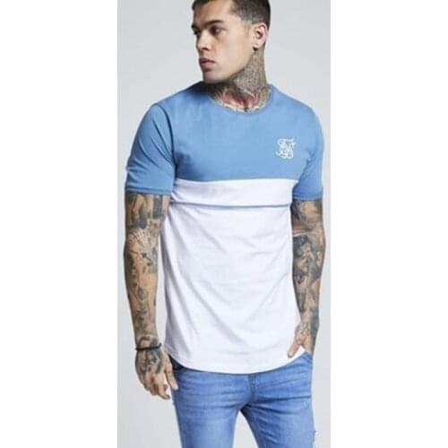 2020 Hot-sale Sik SilkT Shirt Men Face Male tshirt Short Sleeve Silk Silk T Shirts Tops & Tees