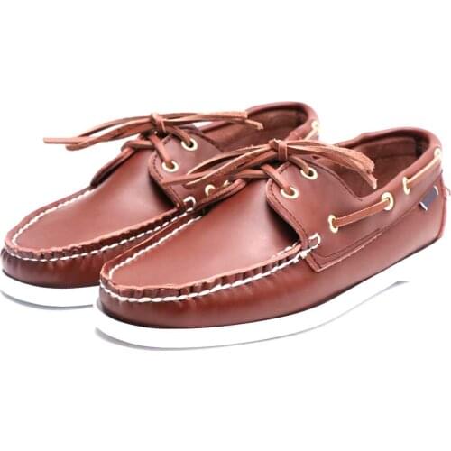 Genuine Leather Men Boat Shoes Luxury brand Design Hand Sewing Slip-On Mens Loafers Casual Driving Moccasins Business Men Shoes