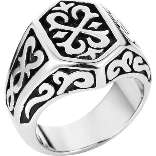 Stainless steel viking nordic men ring smart popular europe Skandinavian ring jewelry