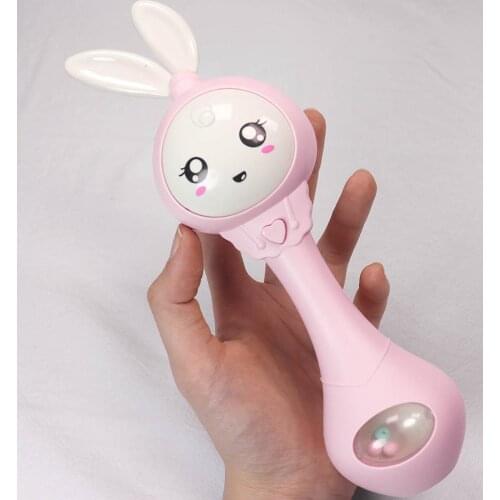 Music Teether Rattle Toy for Child 0-12 Education Mobile Cot Kids Bed Bell Newborn Stroller Crib Infant Pacifier Weep Tear J0346