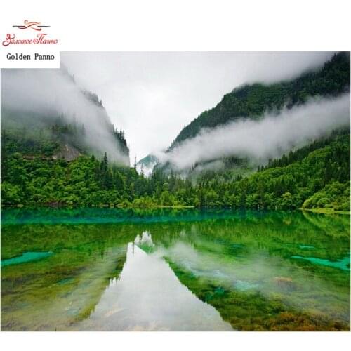 Golden Panno,Needlework,DIY DMC Cross stitch,Sets For Embroidery kit 14ct unprinted landscape cross-Stitching,christmas 0125