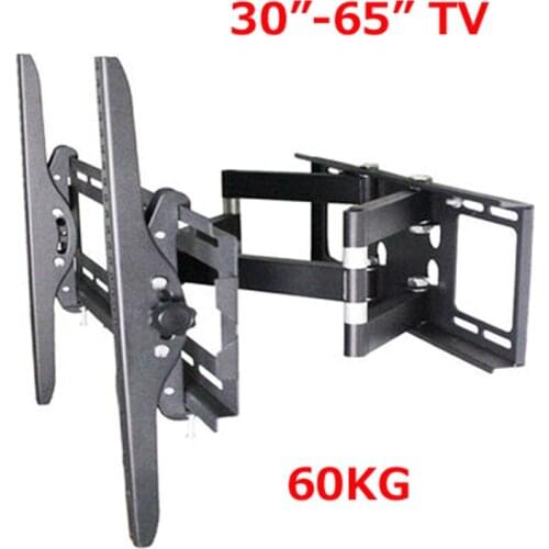 DL-D-103MT 30"-65" 60" VESA 600X400 60kg full motion 6 arm adjustable arm tv bracket lcd wall mount led stand swivel