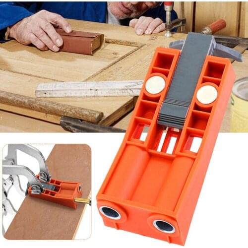 Adjustable Pocket Hole Jig Woodworking Tools ABS Plastic Material Matched With Wear-resistant Metal Drill Sleeve Punching Tools
