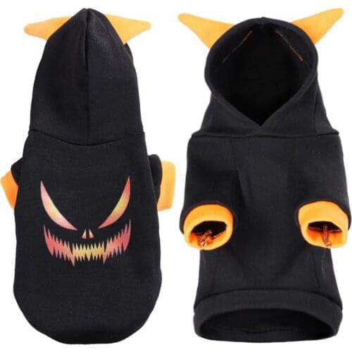 New Polyester Cute Pet Halloween Clothes Pets Clothing Small Medium Dog Winter Pet Hoodies For Dogs Costume Puppy Cat Clothing