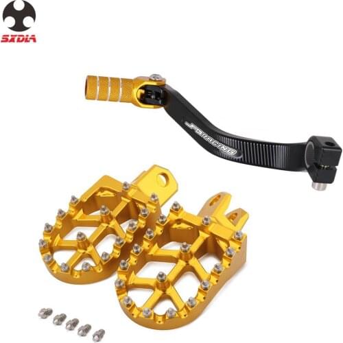 Gear Shift Lever Foot Pegs FootPegs Footrests Pedals Kit Set For SUZUKI RMZ450 2008-2019 RMX250 1989-1996 DRZ400 S E SM
