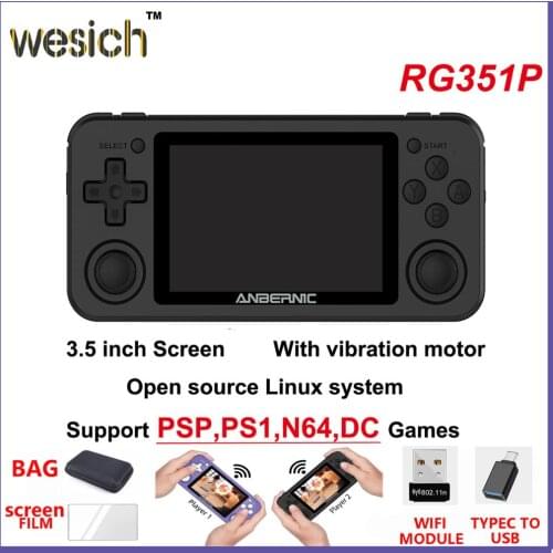 RG351P ANBERNIC Retro Game PS1 RK3326 64G Open Source System 3.5 inch IPS Screen Portable Handheld Game Console RG351gift 2400