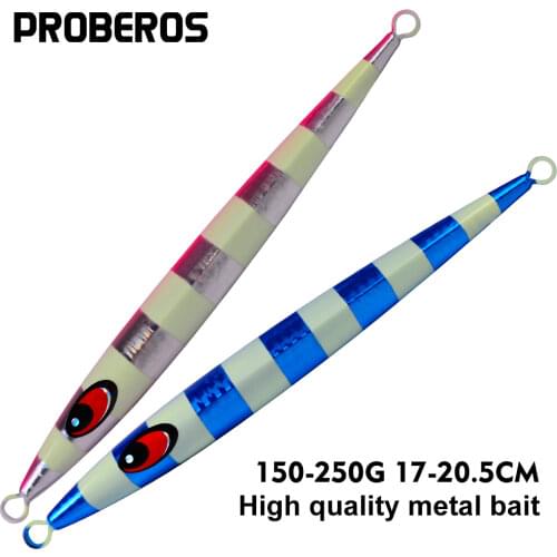 PROBEROS 1PC DRAGER Casting Bait 150g-200g-250g Metal Jig Lure Shore Drag Cast Jigging Spoon Fishing Lure Artificial Bait Tackle