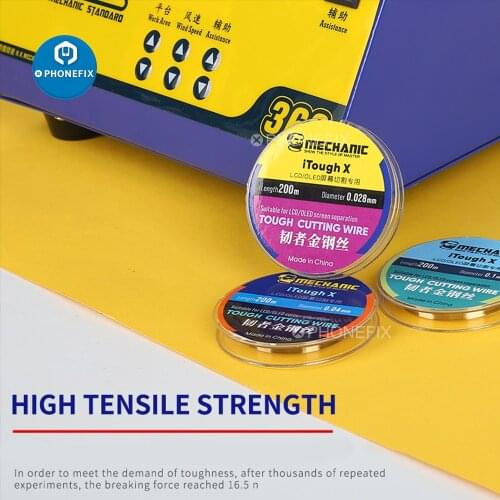 Mechanic ITough Hardness Cutting Wire Nano-material Diamond Wire High Hardness Steel Line for Mobile LCD OLED Screen Separation