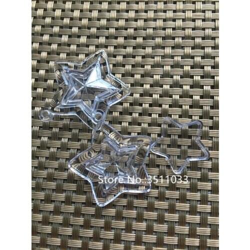 1G Star Shape Transparent Empty Plastic Lipstick Sub Container DIY Clear Eyeshadow Compact Cosmetic Blusher Box 50pcs 100pcs