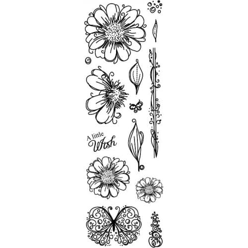 Flowers Transparent Clear Silicone Stamp/Seal for DIY scrapbooking/photo album Decorative clear stamp ST0324