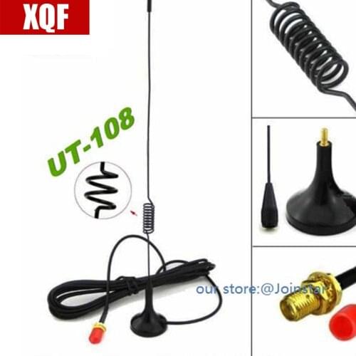 XQF Na Dual band UT-108 SMA Female mobile antenna for baofeng UV-5R 888S two way radio radio VHF UHF