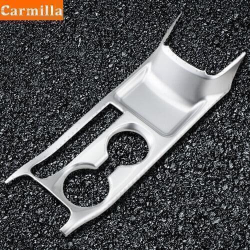 Carmilla ABS Interior Car Water Cup Protection Cover for Nissan Kicks 2017 - 2021 Accessories Shift Panel Trim Stickers