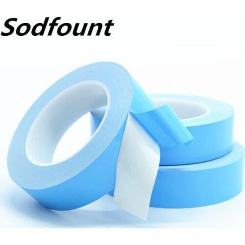 1pcs LED strip 1.0-2.0W Blue high temperature resistant insulation thermal conductive double-sided tape 0.2mmX10-100mmX25m