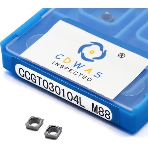 10pcs CCGT030104 L M88 High Quality Carbide Inserts Internal Turning Tool CNC Lathe Cutter Tools CCGT 030104 Colorful Blades