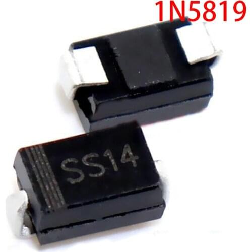 100pcs sma 1N5819 SMD IN5819 1A 40V do-214ac Schottky diode ss14 SS14