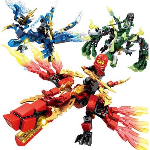 115-142pcs Dragon tribeBuilding Blocks Compatible Technic Enlighten Bricks DIY Toys For Kids Children Gifts
