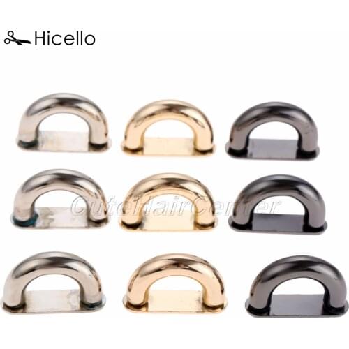 2/10sets Bag Arch Bridge Metal Buckle DIY Locking Handmade Leather Handbag Hanger Connector Suitcase Gold Silver Black Hicello