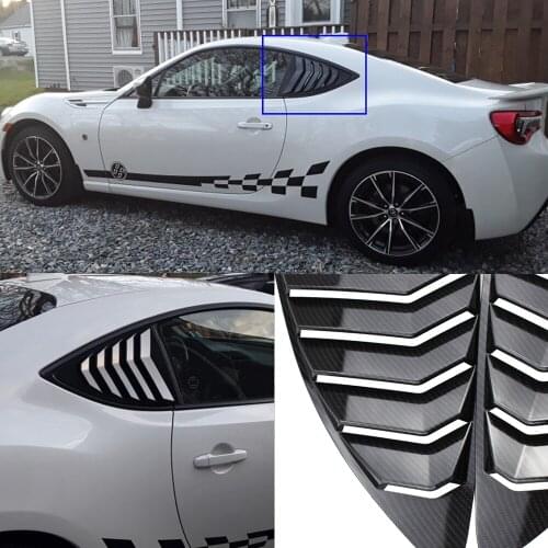 2 pcs/set Rear Quarter Window Louvers Spoiler Panel for Scion FRS for Subaru BRZ for ABS Stickers