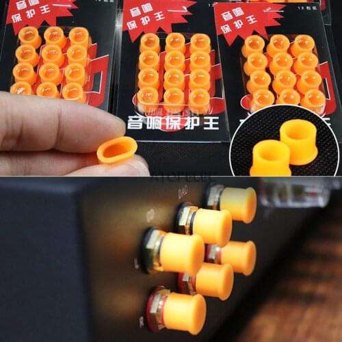 2pcs RCA Socket Protector Dust Cover Cap for HiFi Audio CD DVD AMP AV Flexible Soft TPU Rubber Material High Quality