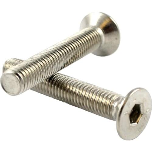 20 Pcs Stainless Steel Countersunk Screws, Hexagon Socket Hex Key Bolts M4 x 30mm
