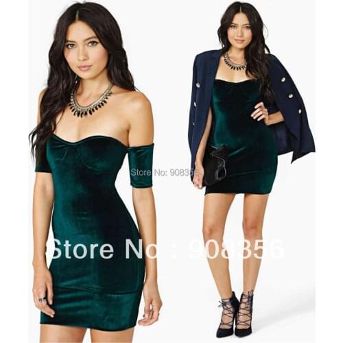 2017 New Fashion Bandage Dress Plus Size M L Women Sexy Off The Shoulder Strapless Bodycon Mini Dress Casual Velvet Dress 0466