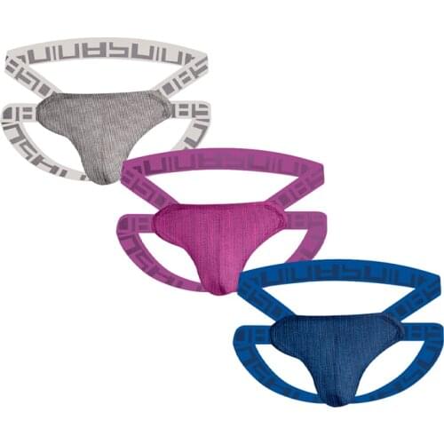 3PCS/LOT Sexy Underwear Men Thong Set Gay Mens Jockstrap Cotton Bikini Mens Thongs G Strings Sissy Panties Free Shipping BS3126