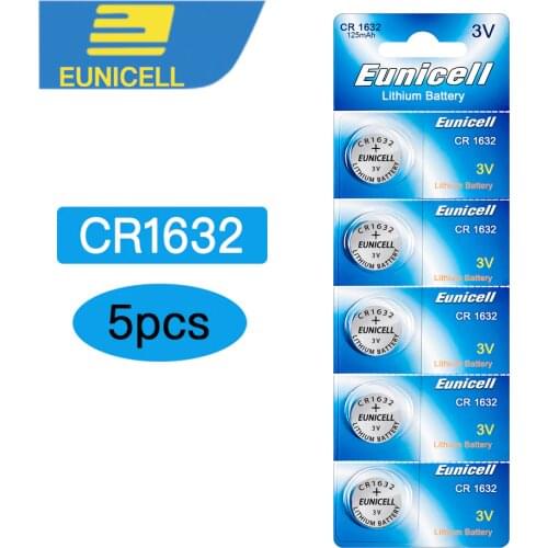 5pcs CR1632 CR 1632 Battery ECR1632 L1632 DL1632 KCR1632 LM1632 3V Lithium Button Cell Battery Batteries for Toys Watch Remote