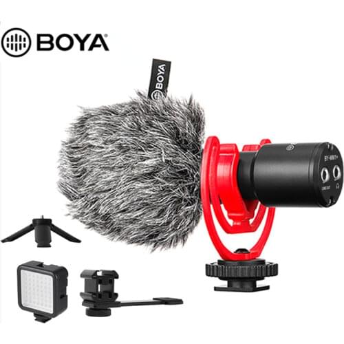 BOYA BY-MM1+ smartphone Microphone Condenser wireless Mic for iphone Android mobile DSLR Camera Youtube Vlogging Video Recording