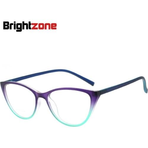 Brightzone Cateyes Plastic-Titanium TR-90 Filling A Prescription Eyeglasses Frame Glasses Women Oculos De Grau Accessories Gafas