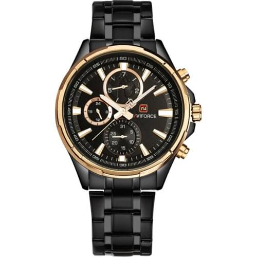 NAVIFORCE Men Luxury Brand Full Steel Army Military Watches Men Quartz Hour Clock Watch Sport Watch Chronograp Relogio Masculino