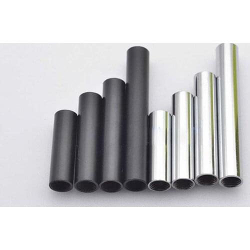 M10 Inner Tooth Tube Chrome Double-head Screws Threaded Connecting Tube Black Straight Rod Hardware DIY Lighting Accessories