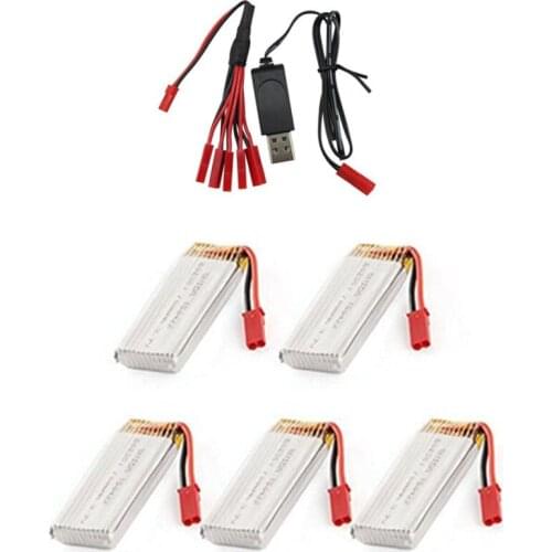 Drone 1315S / 1315 DFD F163 / F187 lithium battery with protection board 5PCS battery and charging line